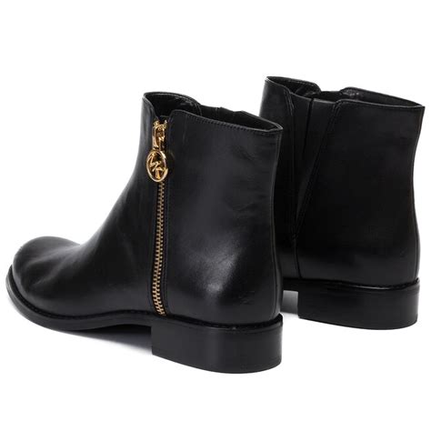 michael michael kors jaycie flat bootie stiefelette black brown|Michael Kors Jaycie Flat Booties .